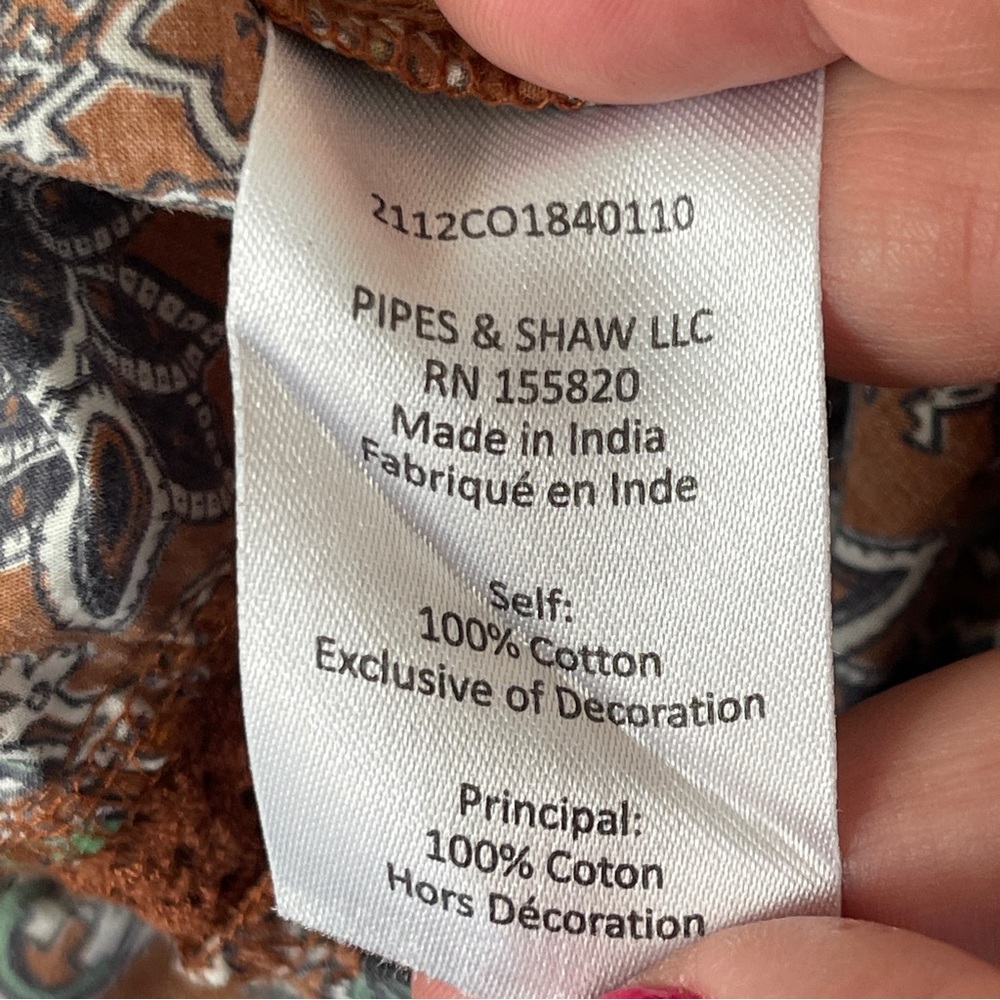 Veronica Beard Long Sleeve Floral WESLAYAN Ruffle Blouse in Cinnamon Brown Sz 2 - Picture 12 of 13